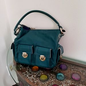 Marc jacobs teal shoulder top handle bag